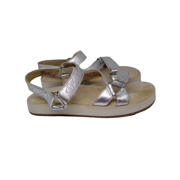 Earth Leather Sport Sandals - Sylt Saba 8.5 Light Silver - Picture 4 of 7